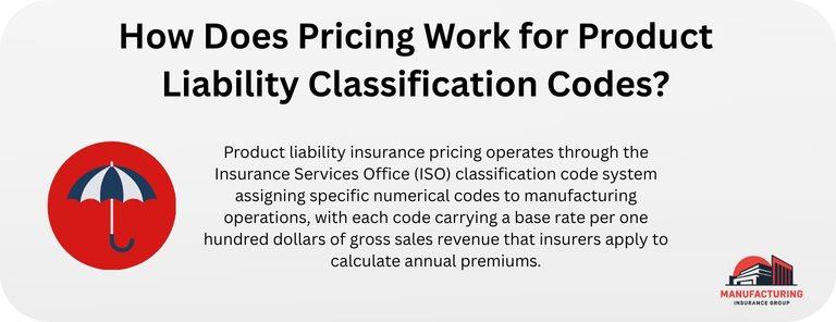 How Does Pricing Work for Product Liability Classification Codes