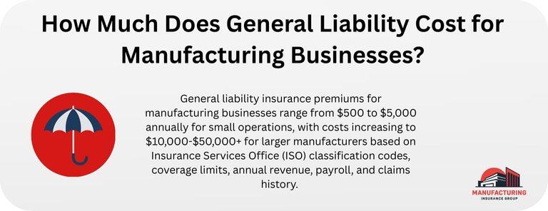 How Much Does General Liability Cost for Manufacturing Businesses